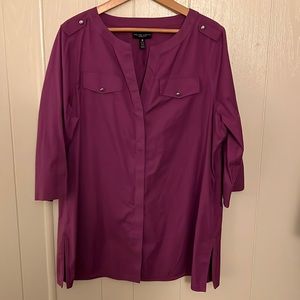 Fox Croft Plum Tunic sz 14